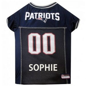 New England Patriots Football Dog Jersey Personalized 00 Dog Jersey-