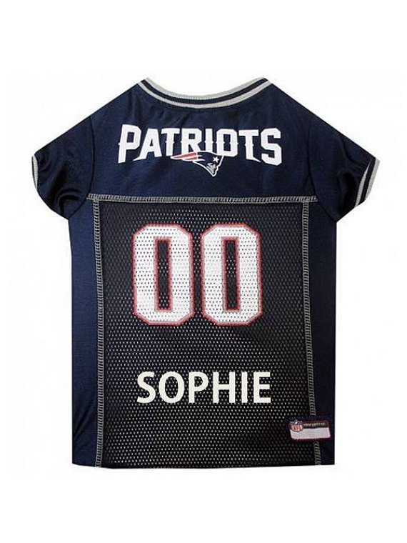 New England Patriots Football Dog Jersey Personalized 00 Dog Jersey COMPLETE PET SUPPLY